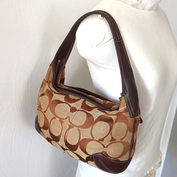 VTG COACH Signature Ergo Hobo Leather Shoulder Bag - Picture 5 of 14